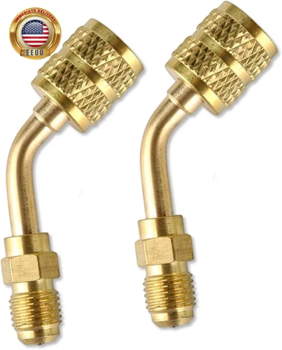 R410A Adapter Mini Split Adapter, 5/16 to 1/4 HVAC for Air Conditioner & Hose Co