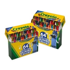 2 Packs of 64ct Ultra Clean Washable Crayons Bulk 128ct