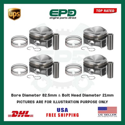 Engine Pistons Rings Set STD Φ82.5mm Fits AUDI A3 A4 VW Passat CDH BZB CDA 1.8T