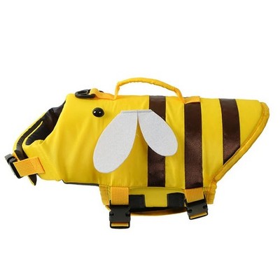 Dog Life Jacket Shark Life Vest with Rescue Handle Cute Bees Costume Girl Adj...