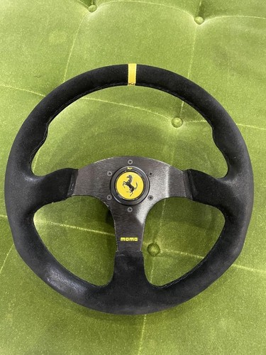 Ferrari f355 suede leather momo steering wheel with boss #QO25BZ - Picture 1 of 7