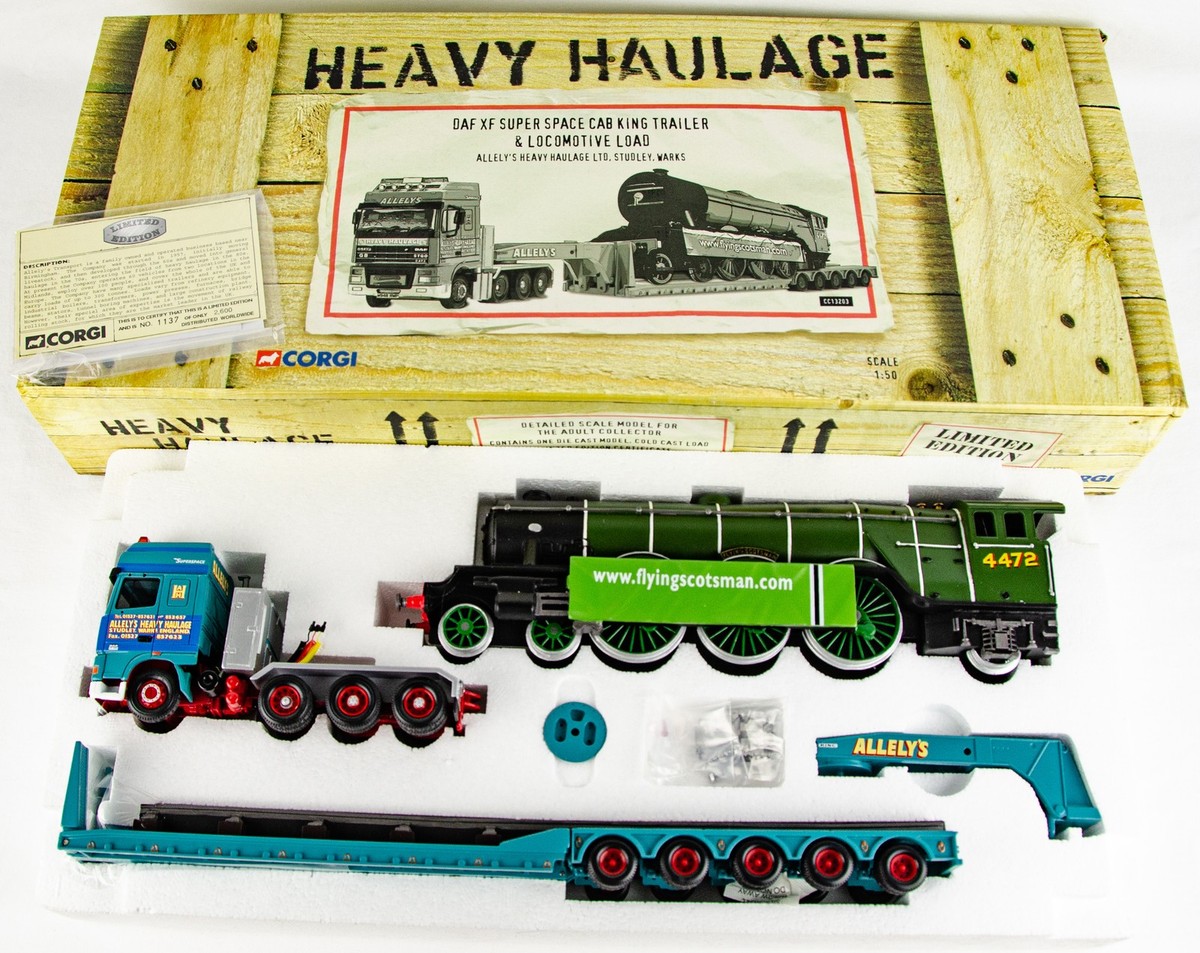 Corgi Heavy Haulage CC13203 DAF XF King Trailer & Locomotive 1:50