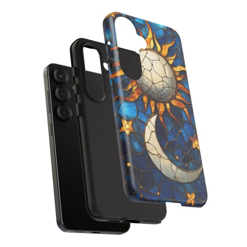 Celestial Sun Moon Glass Phone Case for iPhone, Samsung Galaxy, Pixel - 第 146/240 張圖片