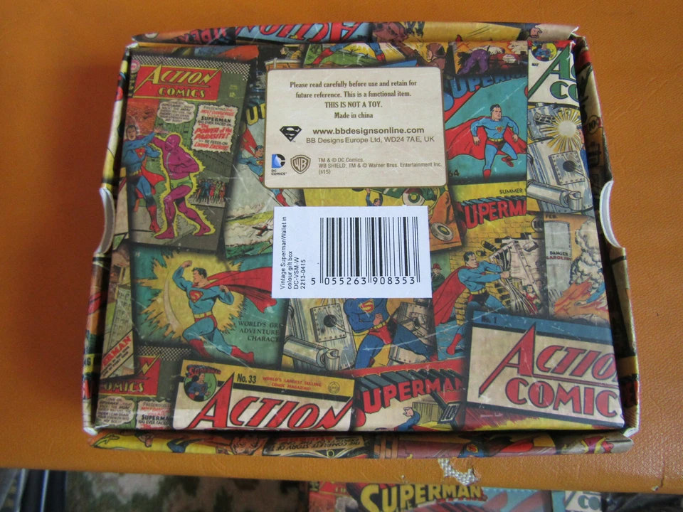 BBDESIGNS VINTAGE SUPERMAN BI-FOLD WALLET BNWT - Image 2 of 3