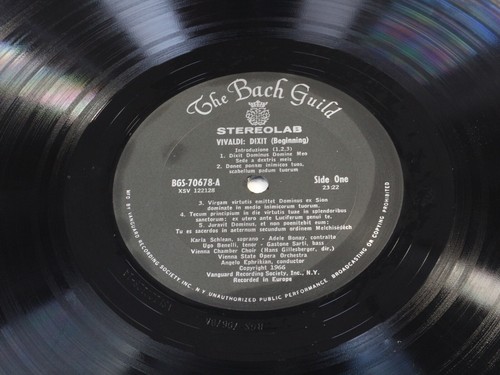 Vivaldi DIXIT DOMINUS - Ephrikian LP The Bach Guild BGS-70678 USA near mint - Picture 3 of 3