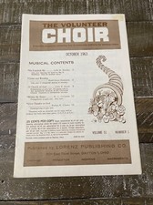Volunteer Choir Oct 1963 Song Book