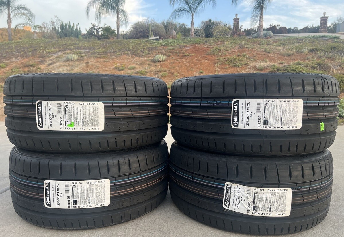 FOUR NEW Continental ExtremeContact Sport 02 255/35ZR19