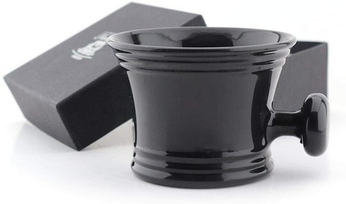 Luxurious Lid Shaving Bowl Soap Optimal Grip Barber Shop Lather Mug Cup for Men - Picture 5 of 34