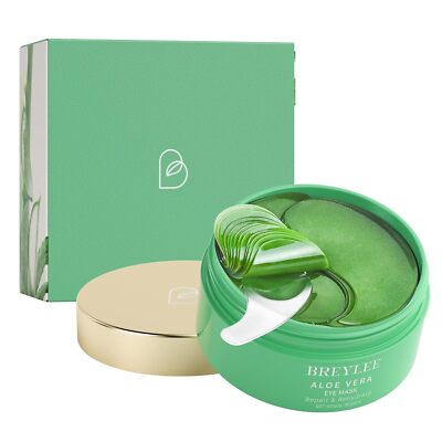BREYLEE Aloe Vera Eye Mask - 30 Pairs, Anti-Wrinkle and Moisturizing, Under Eye 