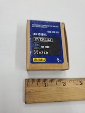 Everbilt Lag Screws Hex Head - 5 pk. - 3/8 x 2 in - 1002 626 921 - New