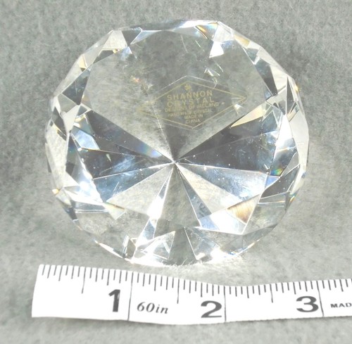 Shannon Crystal vintage 3" DIAMOND PAPERWEIGHT hand made Designs of Ireland - Picture 1 of 4
