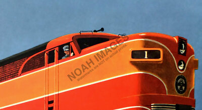 Sunset Limited vintage Southern Pacific train travel poster 12x16