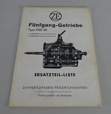 Parts Catalog / Spare Parts List ZF Five-Speed Transmission FAK 45