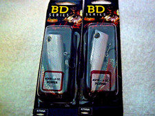GET-2-Boyd Duckett Topwater Poppers BD70 / 2 3/4" & 1/2 oz IN CHROME BLACK BACK