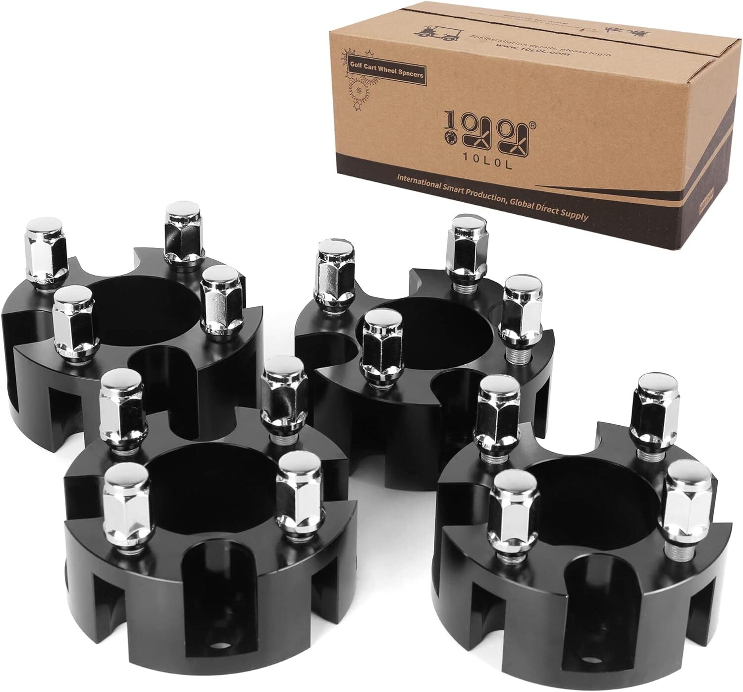 2 inch Golf Cart Wheel Spacers W/ Lug Nuts for Yamaha Club C