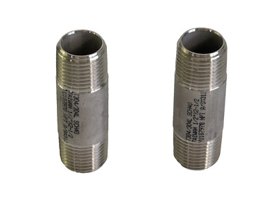 LOT OF 2 NEW T304/304L SCH40 Stainless Steel Pipe Nipple