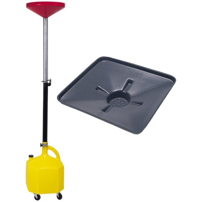 Lisle 11102 8-Gallons Oil Lift Drain And Lisle 17892 Lift Drain Funnel 22'' x 23''