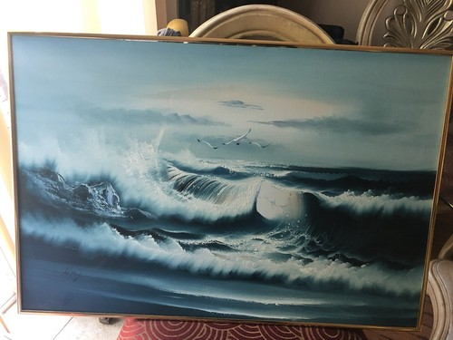 Oil On Canvas Seascape Original Painting - 第 2/3 張圖片