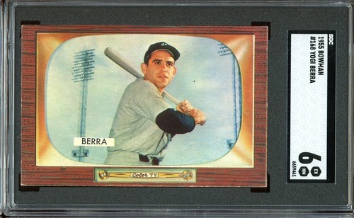 1955 Bowman Baseball #168 Yogi Berra SGC 6