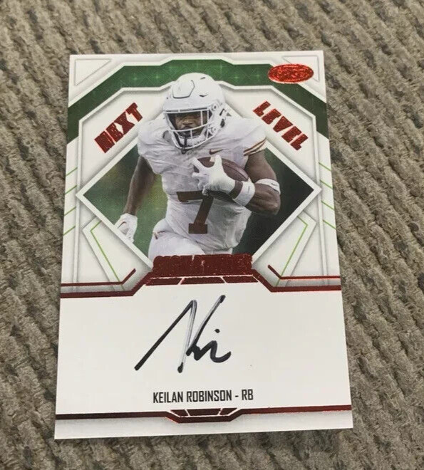 Keilan Robinson 2024 SAGE High Series Next Level Red On Card Auto #NLS-KR Texas
