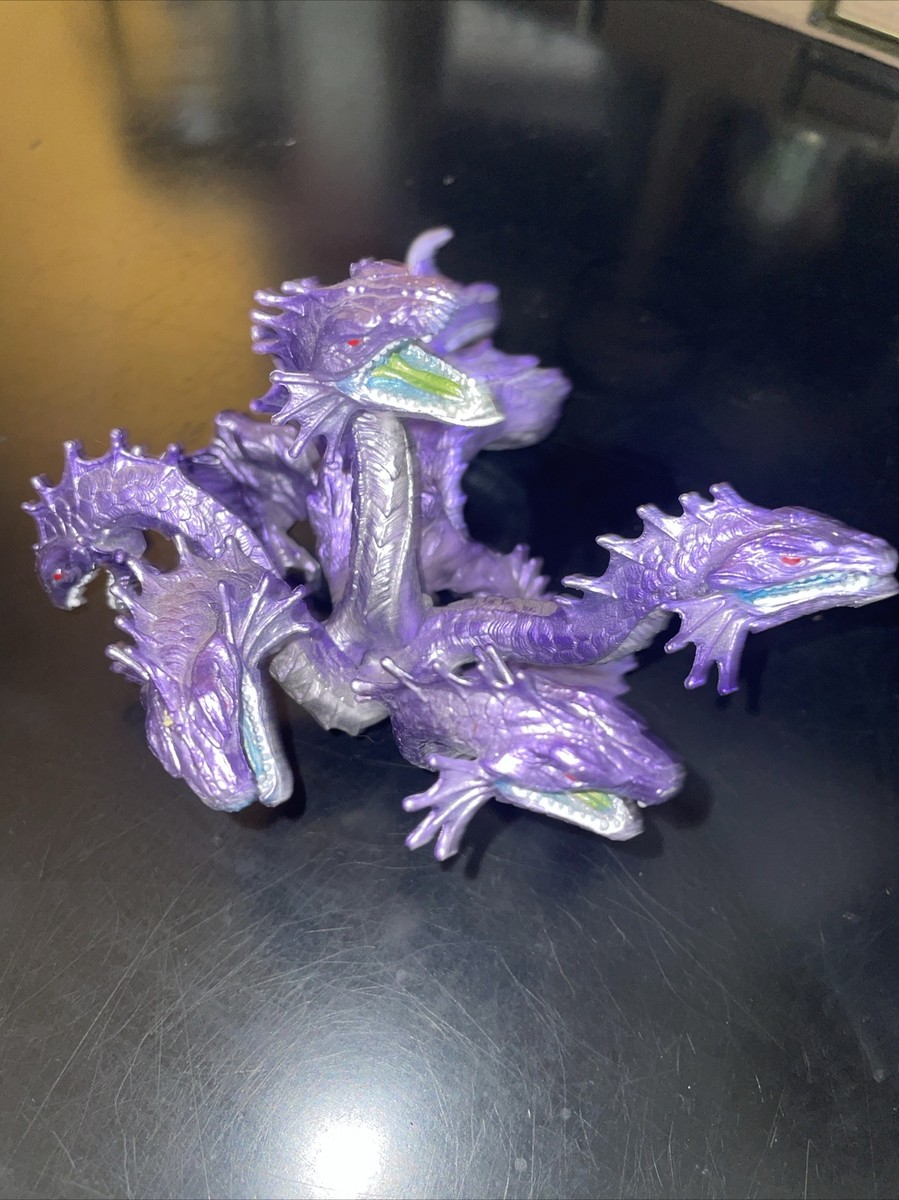 Safari Ltd Hydra Mythical Five Headed Purple Silver Dragon Monster