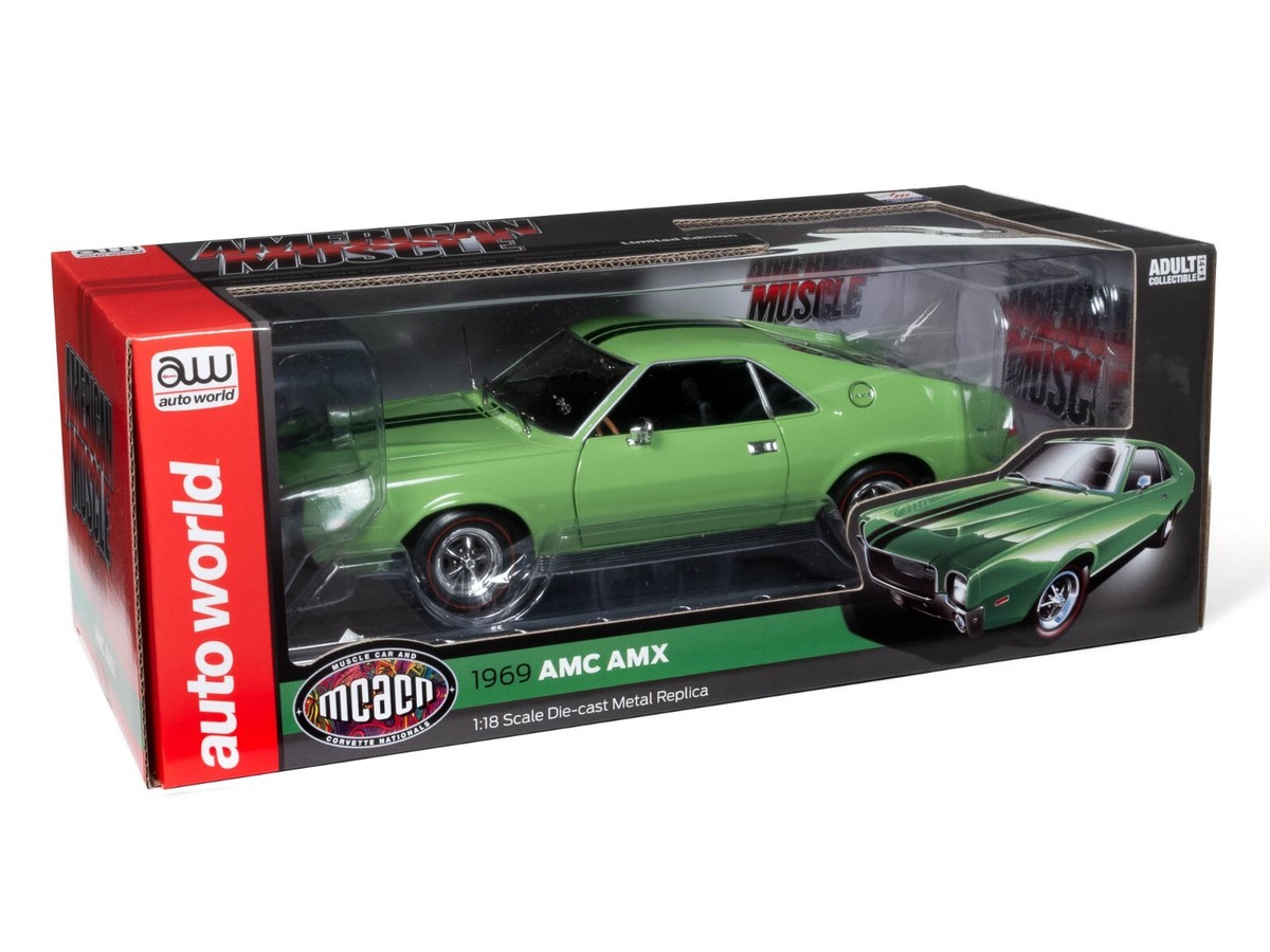 オートワールド 1/18 1969 AMC AMX Auto World AMERICAN MUSCLE 1969 AMC AMX HARDTOP 1:18 GREEN