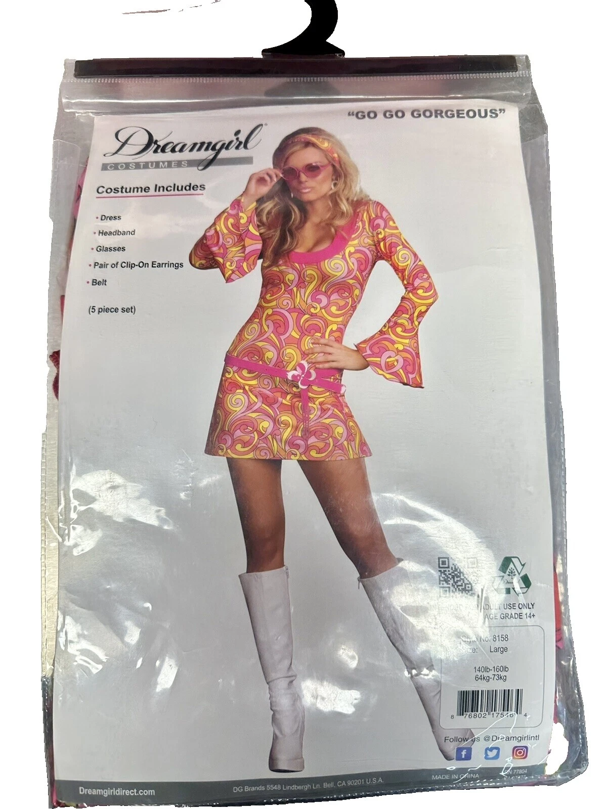 Dreamgirl Polyester Hippie Costumes for Women