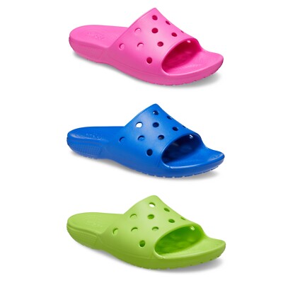 Crocs Kids Classic Slide Croslite leichte Jungen Mädchen Slipper Pantoletten Sandalen