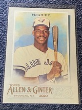 2020 Topps Allen and Ginter Base SP #313 Fred McGriff - Toronto Blue Jays