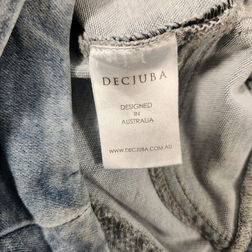 DECJUBA JEGGING JEANS WOMENS SIZE 10 BLUE STRETCH DENIM SKINNY BIKER MID RISE - Picture 8 of 12
