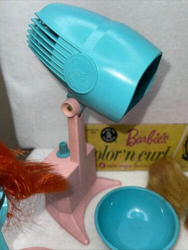 Vintage Mattel Barbie selten #4039 (1964) "Barbie's Color' N Curl Set" siehe Bilder - Bild 2 von 10