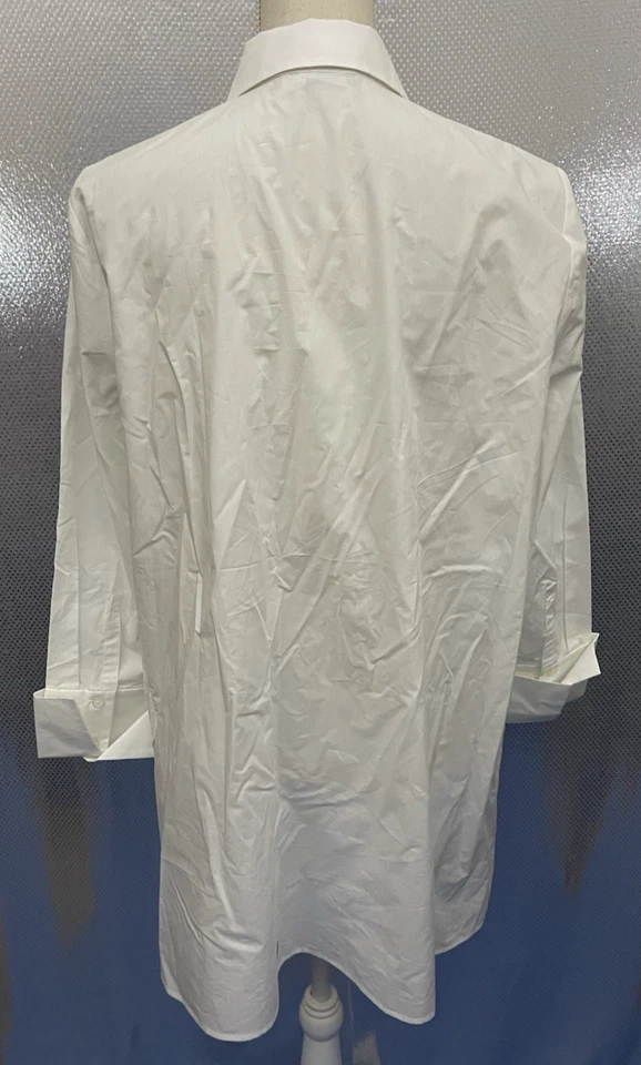 Camisa con botones Lafayette 148 New York para mujer Oporto colocada palmeras talla M algodón Foto 2 de 4