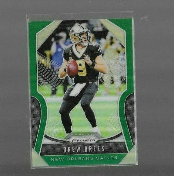 2019 Prizm DREW BREES Green Prizm #186 New Orleans Saints