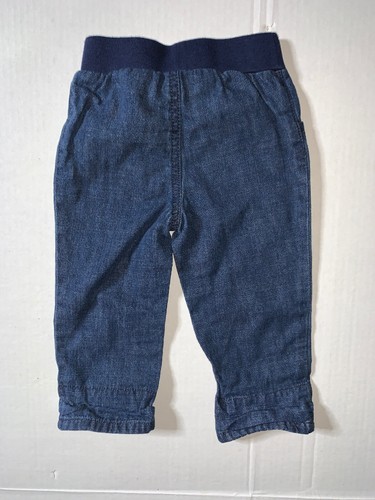 Preowned- The Childrens Place Drawstring Denim Bottoms Boys (Size 9-12 Months) - Picture 4 of 5
