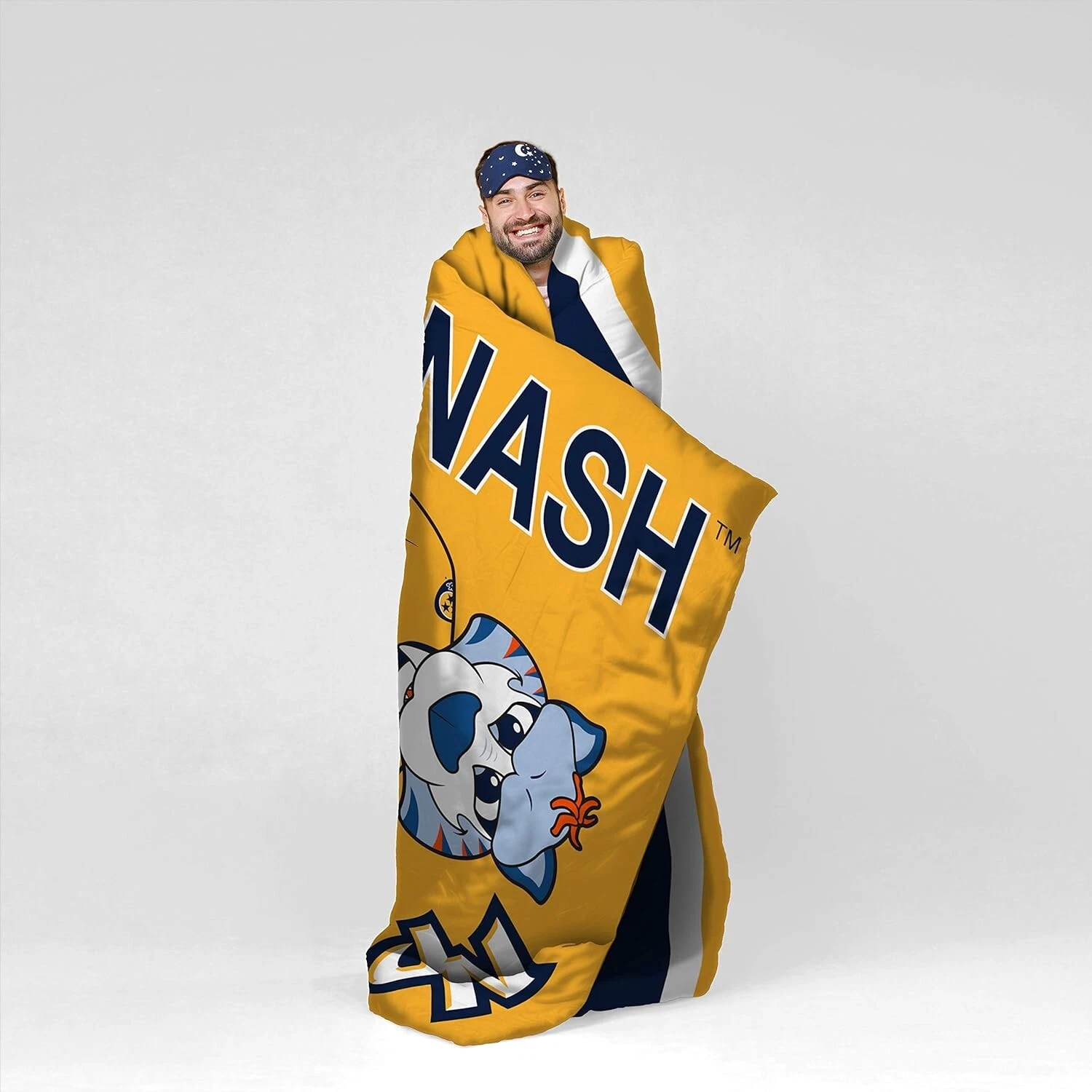 Sleep Squad Nashville Predators Gnash Fleece Blanket