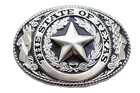 Men Silver Metal Belt Buckle Western Cowboy Texas State Lone Star Oval Jean Pant