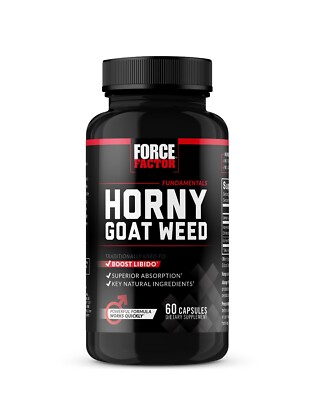 Force Factor - Horny Goat Weed/750mg with Black Pepper/5mg 60 Capsules Exp~04/25