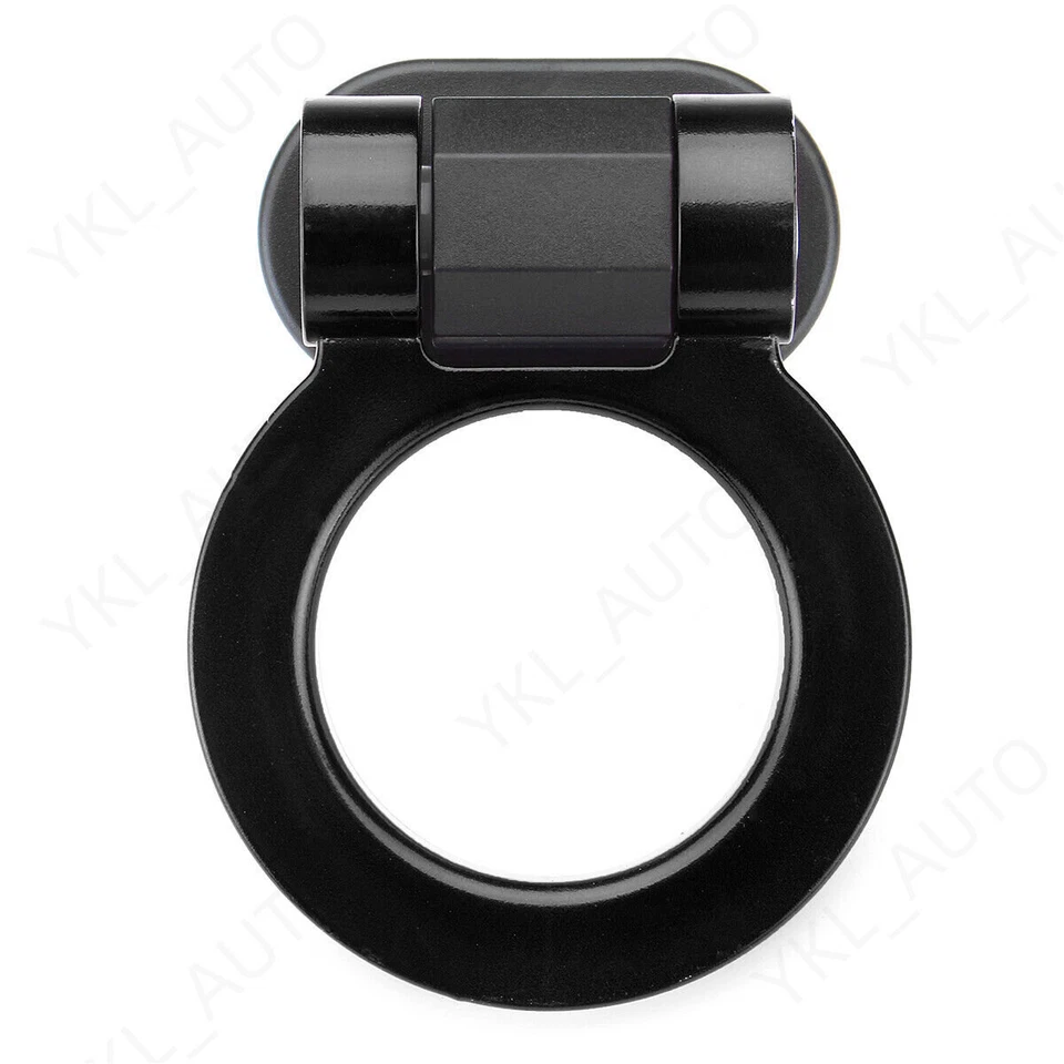 Universal Ring Decorative Car Tow Hook Track Racing Style Auto Accessories Black - Image 2 of 4