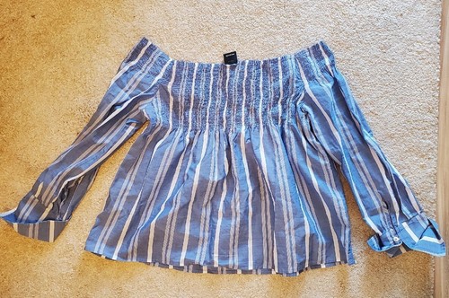 Camicia blu pinko a righe top a righe - Foto 2 di 8