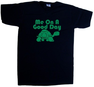 Lustiges T-Shirt Me On A Good Day mit V-Ausschnitt