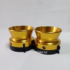 1 Pair Pro 1/4" Revox  NAB Hub Adapters For Reel To Reel Tape Recorders (Gold）