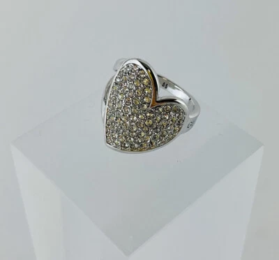 Guess Ring Damen Damenring Silber Herz weiße Steine Gr. 56 Modeschmuck Jewellery - Bild 1 von 3