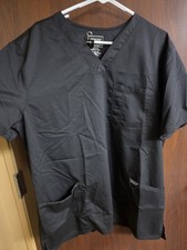 Cherokee Workwear Revolution Women  s Scrub Set Size XL Black Two Pocket