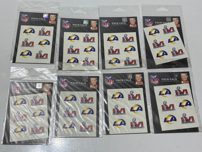 Los Angeles Rams Face-Cals Lot Of 8 Sealed Super Bowl LVI