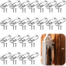 30 Pcs Keyhole Picture Hangers with Screws Metal Wall Mount Mirror Frame Hooks