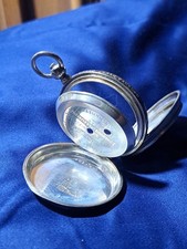 ANTIQUE SWISS .875 SILVER GEORGES FAVRE JACOT HUNTER POCKET WATCH CASE PARTS 43g