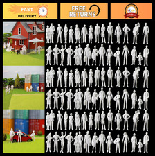 90pcs O Gauge White Standing Figures Unpainted 1:43 Scale Model Train People