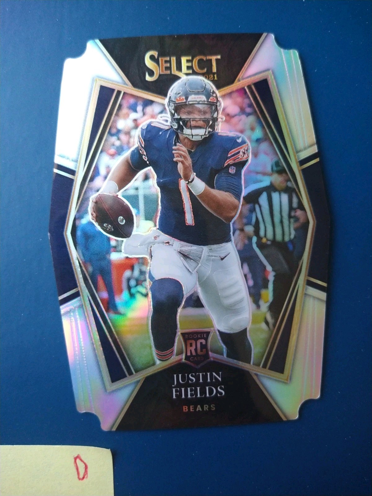 2021 Select Premier Level Silver Prizm Die-cut Justin Fields #150 Rookie RC