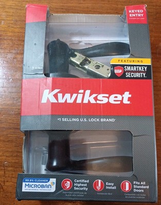 Kwikset Exterior Keyed Entry Level Door Handle Oil-Rubbed Bronze Finish Microban
