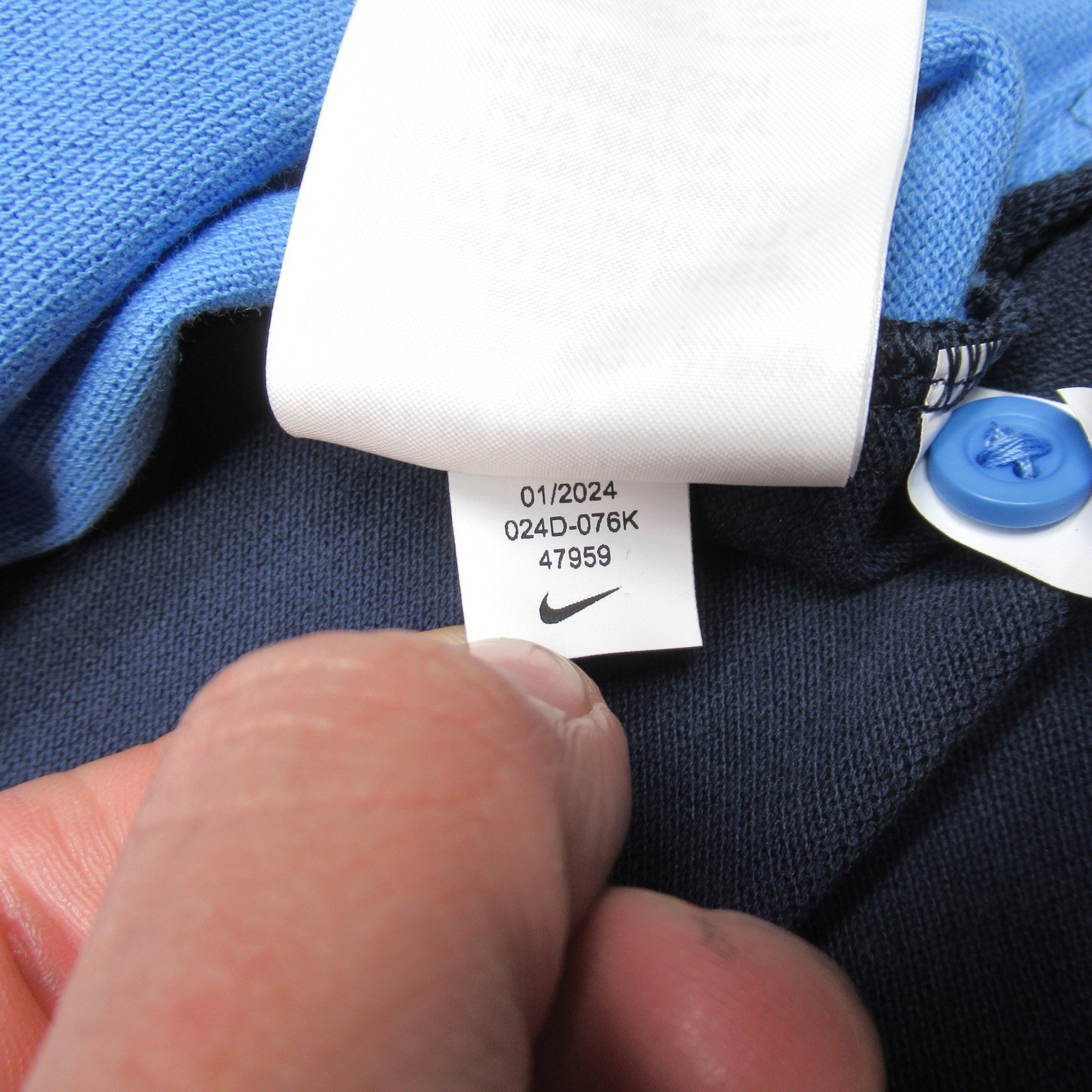 Tennessee Titans Nike Polo Shirt Mens Large Blue NFL DryFit Training Team Golf thumbnail 9